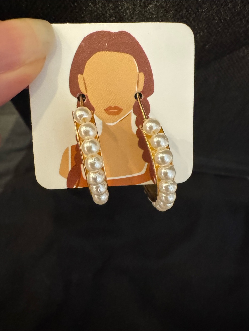 Gold Pearl Hoop Earrings - Women Jewelry